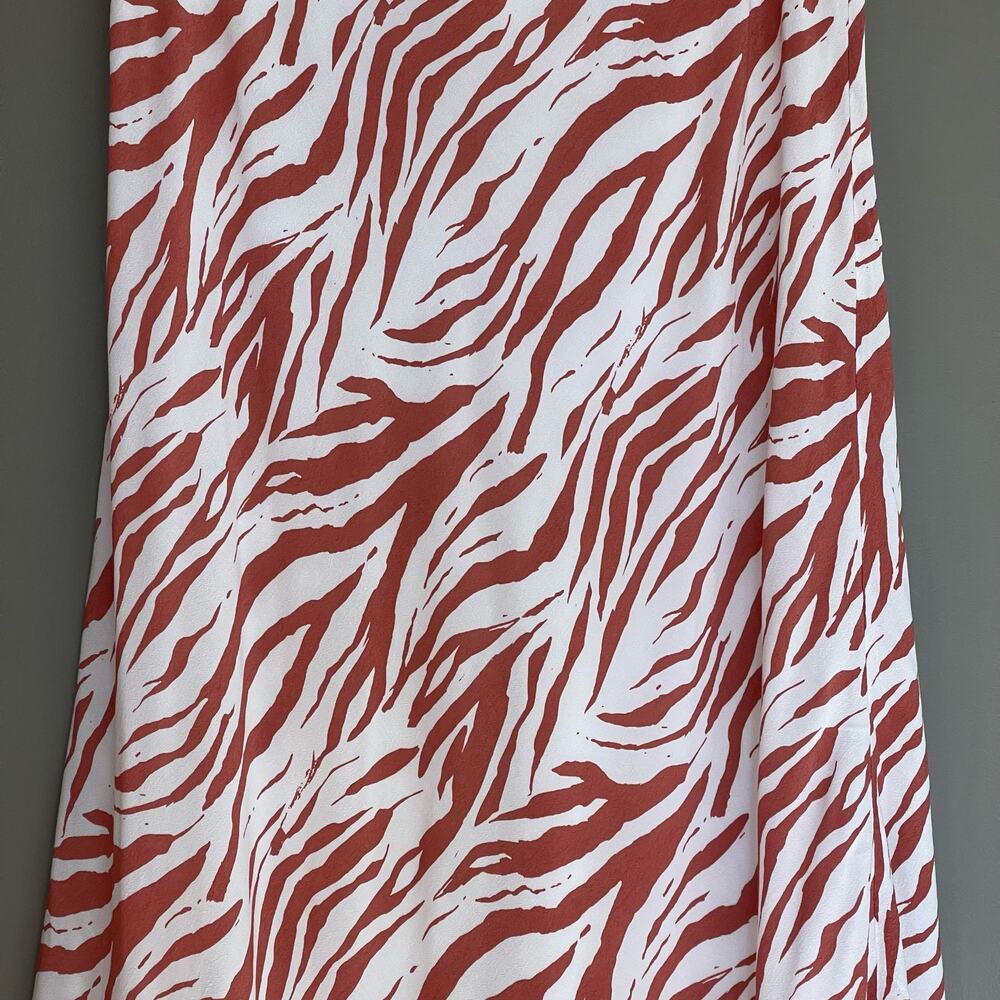 Rails Anya Midi Skirt In Rust Zebra Size Large Wh… - image 8